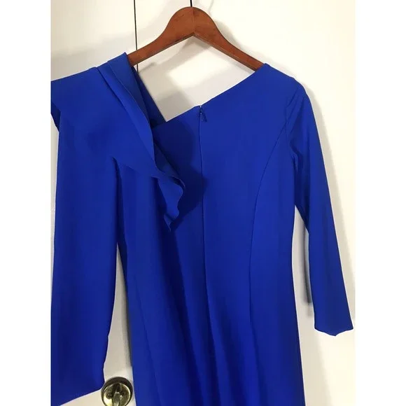 New Teri Jon by Rickie Freeman Cobalt Blue Formal Party Event Dress Sz6. $600